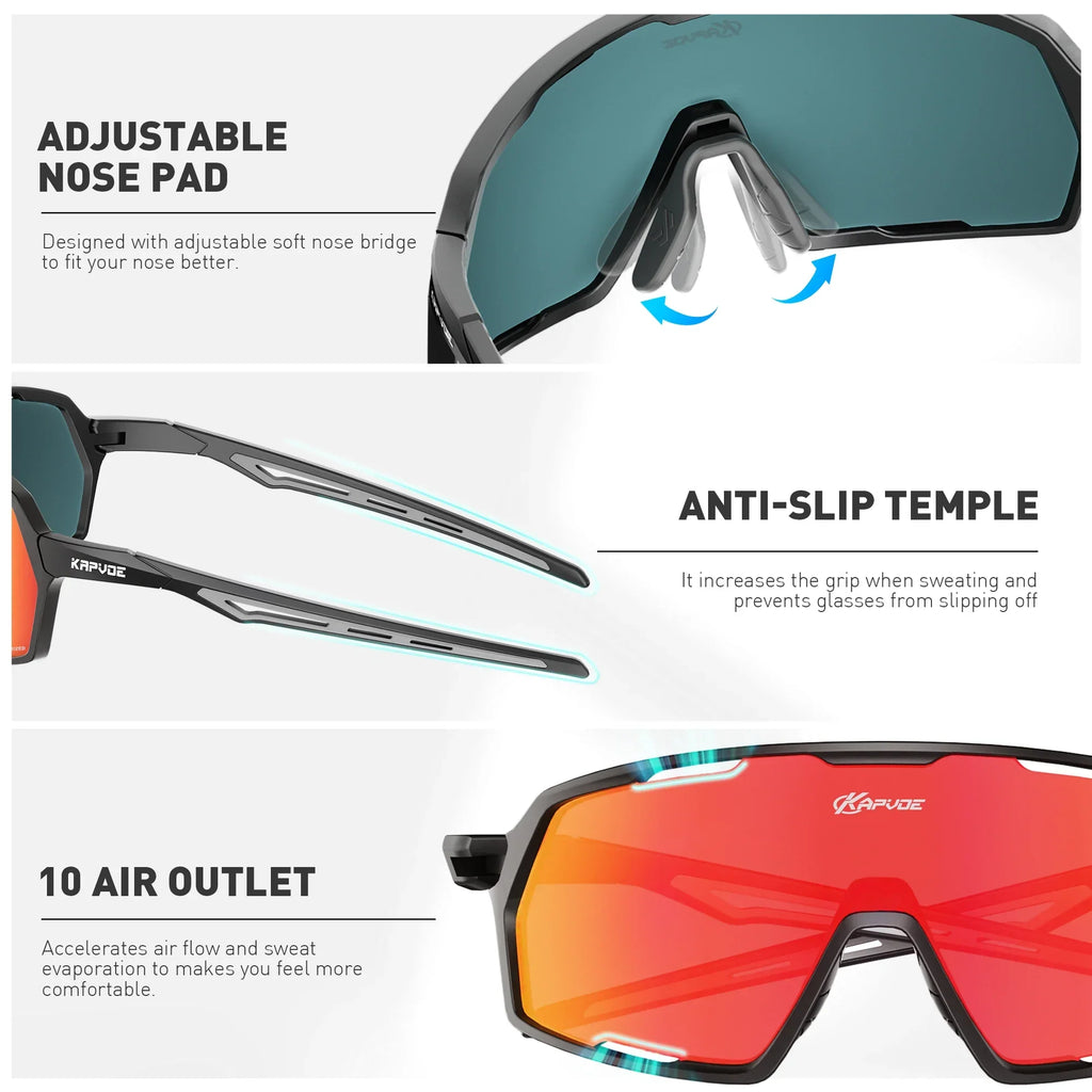 Lunettes de Sport K160 – Vision Polarisée & Stabilité Optimale