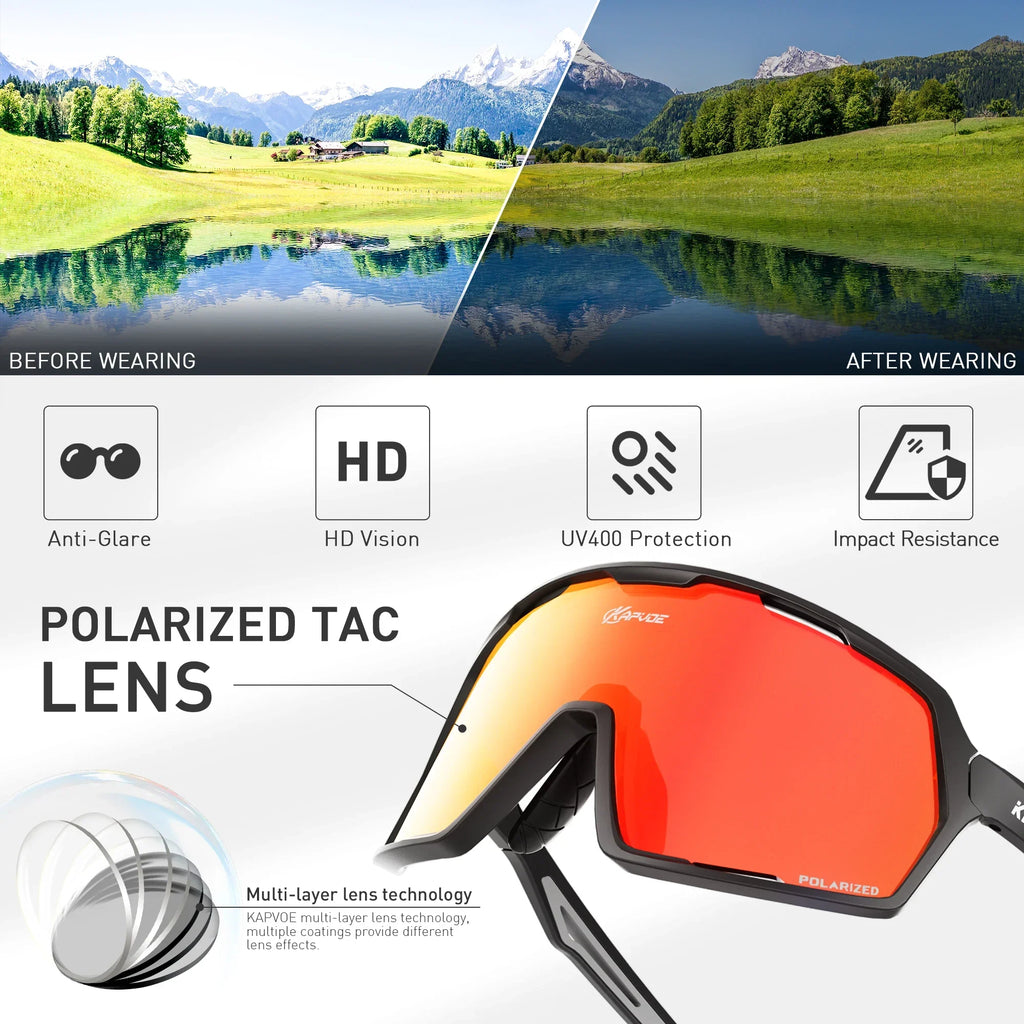 Lunettes de Sport K160 – Vision Polarisée & Stabilité Optimale